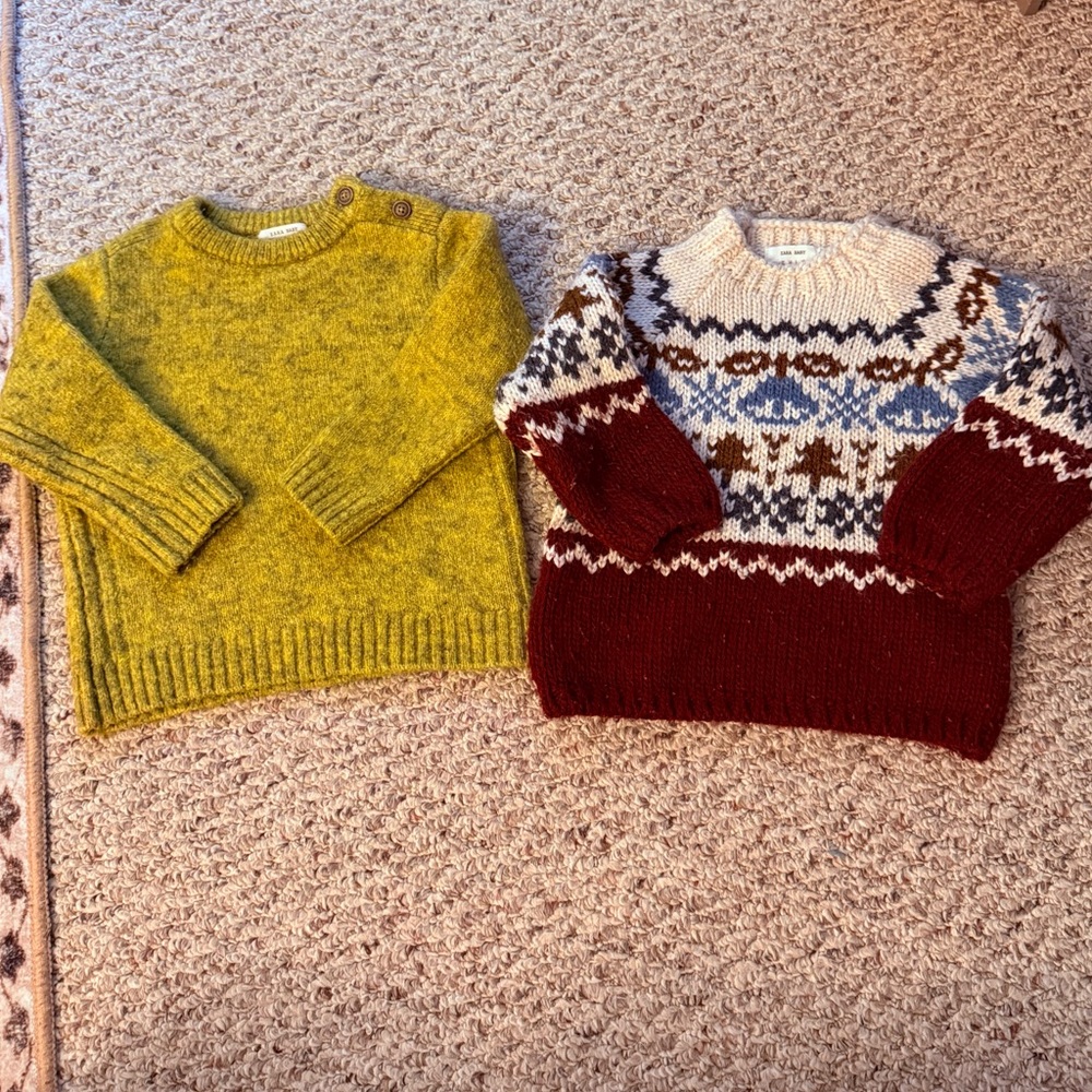 Zara Boys 12-18 Chunky Knit Sweater Lot